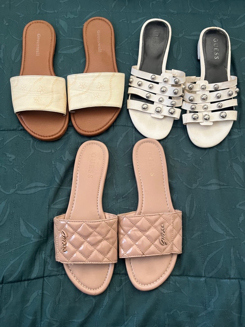 3 pairs of sandals